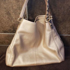Coach Lexi Hobo Pearl Pink w/ Black Snakeskin Trim
